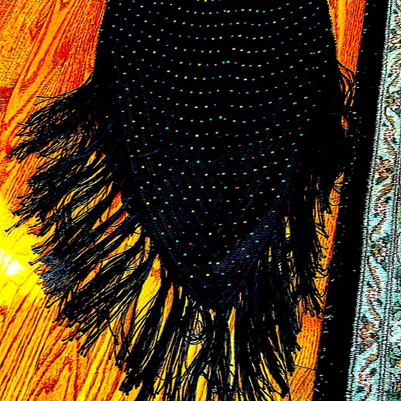 💃🏻SueWongEUCBohemianBeadedCrochetFringed 2pcSEXYSlitskirtBeadedStrapesLinedS:S - Picture 10 of 16